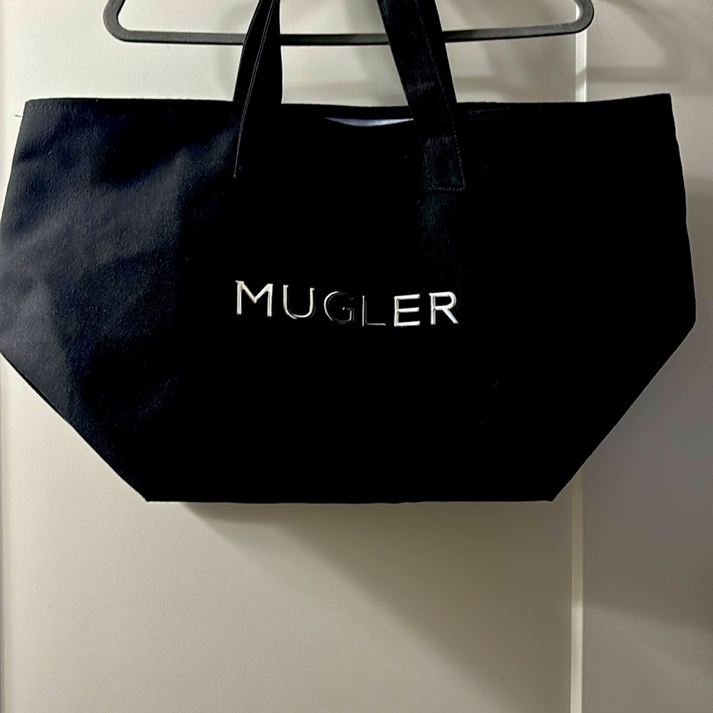 Mugler Black Fabric Tote